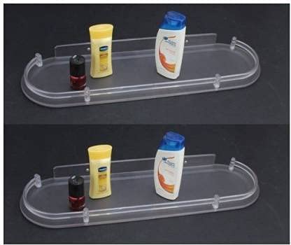 OMSON Unbreakable 12" Shelf Set of 2 Plastic Wall Shelf (Number of Shelves - 1, Clear) (B09HN782LL) Amazon Price History, Amazon Price Tracker