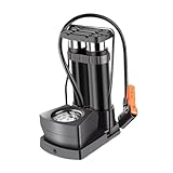 Yiju Bike Floor Pump Vehicles with Pressure Gauge Saving Effort Foot Air Pump