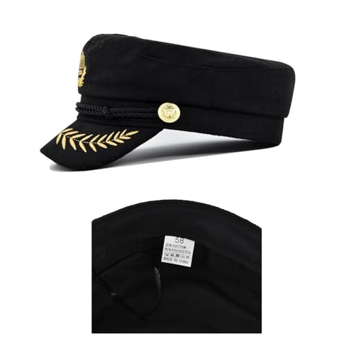 Gorra clásica con corona bordada estilo náutico miniatura 4