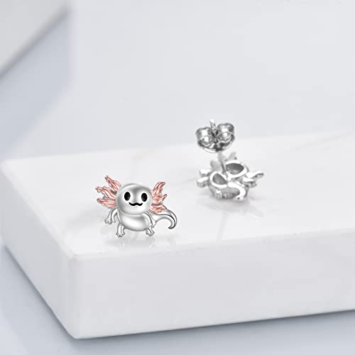 925 Sterling Silver Animal Studs Earrings Cute Red Panda/Highland Cow/Axolotl/Eagle/Zebra/Strawberry Cow/Manatee Studs Jewelry Birthday Gifts for Women3