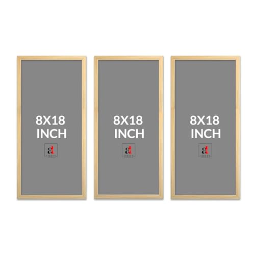 Image of PAINTINGMANTRA Abstract Botanical & Face Framed Wall Art Set of 3 | Modern Boho Wall Decor | Engineered Wood Frame Prints for Living Room, Bedroom & Office, 8.9x18.9 Inch