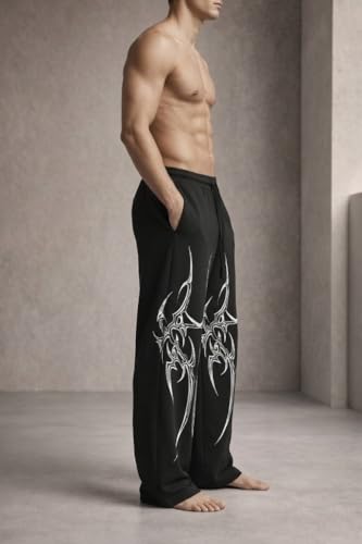 Image of Stylish Baggy Lower for Men | Comfortable Loose Fit Printed Track Pants