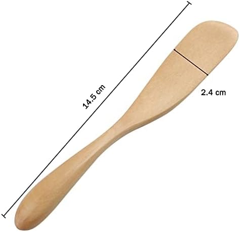 Miniatura 3 de CHWAIKA Juego de 10 cuchillos esparcidores de madera para mantequilla de queso, mantequilla y mermelada glaseada (pintura)