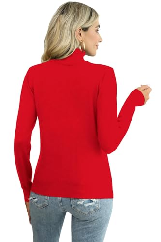Image of SANGTREE Women's Turtleneck Sweaters Long Sleeve Pullover Tops | Breathable Lightweitht Fabric| Fall Winter Fashion Outfits| Perfect for Daily,Office,Vacations,Holiday,Family Gatherings Etc.