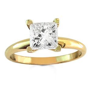 Carat Diamond Solitaire Engagement Ring In 14k Yellow