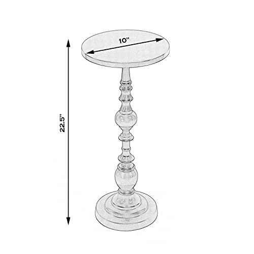 Butler Specialty Darien Round Bronze Aluminum Pedestal End Table