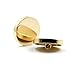 10PCS Metal Flat Button Women's Suit Woolen Coat Jacket Shirt Trousers Round Shaped Matte Gold (25mm)