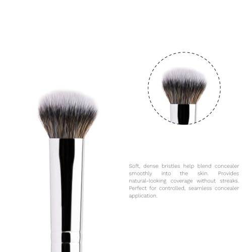Image of PAC Concealer Brush 219 for Women with soft bristles | Multipurpose Brush Can be used to highlight & brighten your face & for precise contouring | Works with Cream, Liquid and Powder Formulations