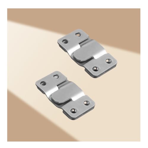 Image of 4Pairs(8Pcs) 53 x 30mm Flush Mount Bracket Stainless Steel Heavy Duty Hanging Picture Frame Hooks Z Clip Interlocking Hang Buckle for Pictures Mirrors Frames(Silver)