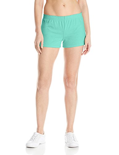 Soffe Women's Low Rise Authentic Cheer Short, Pool Blue, Large
