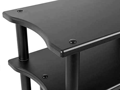 Monolith Heavy Duty Double-Wide 3-Tier AV Stand - 300 Lbs Weight Capacity Per Shelf, Organize and Display Your AV Components, Home Theater or Entertainment System, 47.2 Inches Wide, Black 4 31uw90mVR2L