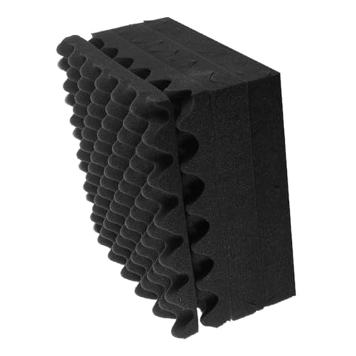 MOTHNUR 6 Stück Selbstklebende Akustikplatten Schallabsorber Schalldämmung Schallschutzpaneele aus Hochdichtem Feuerhemmendem für Wanddekoration und Raumakustik