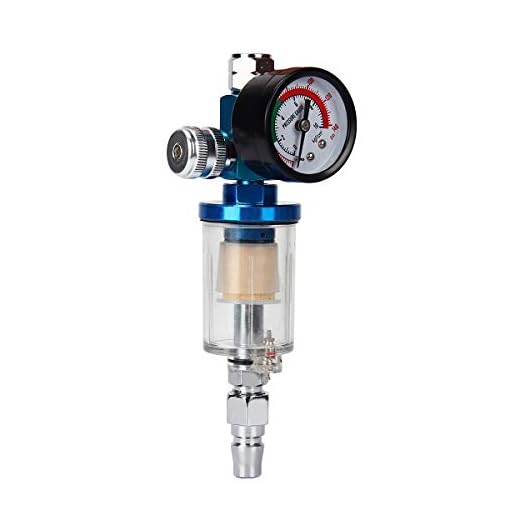 AutoRocking 1/4 Inch Air Pressure Regulator for Spray Gun Moisture Oil Separator Water Trap Filter Compressor