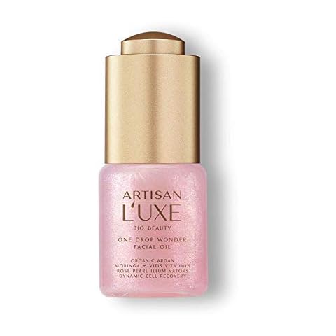 Artisan L’uxe One Drop Wonder Facial Oil | Radiant Facial Oil with Rose Pearl Illuminators | Organic Argan & Moroccan Hydrating Face Oil | Anti Aging Skin Care Facial Oil Rose Oil | 0.5 Oz. Cover
