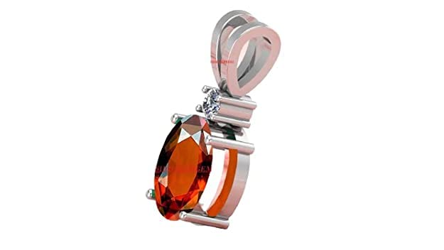 Pendentif grenat hessonite non chauffé de qualité supérieure A+ taille Small - 4