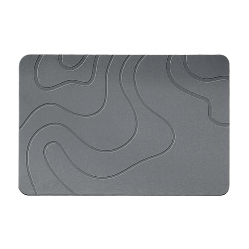 Stone Bath Mat, Water Absorption Quick-Drying Shower Mat, Adorable Stone Bath Mat, Non-Slip Washable Entryway Rug, Portable Indo