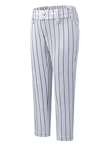Qbk 2T-17Years Toddler To Youth Baseball Pants Softball Pants Kids Tee Ball Pants For Boys And Girls Black (16-17, White/Black) #TOP1