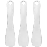 Ipetboom 3Pcs Metal Cosmetic Skincare Spatula Metal Makeup Spatula Makeup Spoons for Face Mask Cream Lotions Moisturizers (Silver), 6X1.3cm