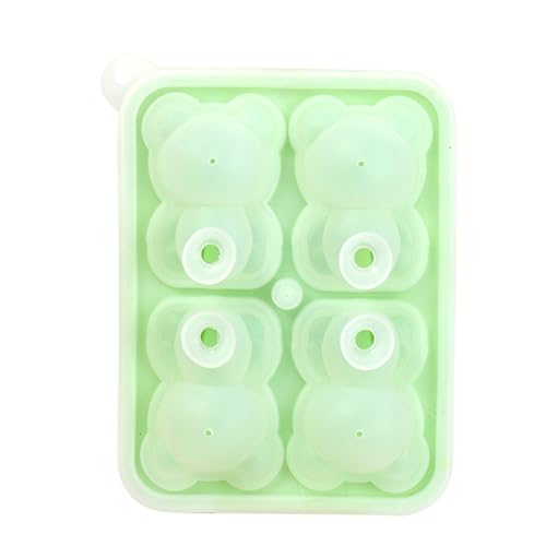 2PCS Tray Silicone Molds Silicone Tray Bear Shape Molds Perfect for Cocktails Juices Beverage Flexible Maker