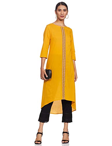 Image of Amazon Brand - Myx Women Cotton A-Line Kurta