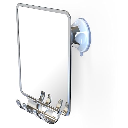 Luxo Shower Mirror, Shower Mirror fogless for Shaving with a Removable Razor...