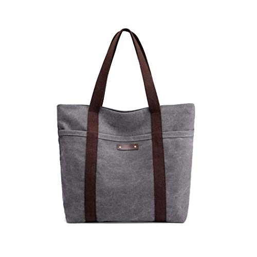 Sac fourre-tout en toile noire haute densité avec finitions soignées pour femme chic