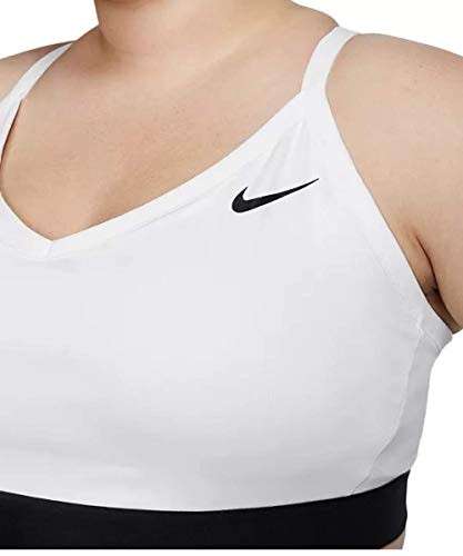 Nike Indy Women's Light Support Sports Bra (Plus Size) White/Black - Image 4