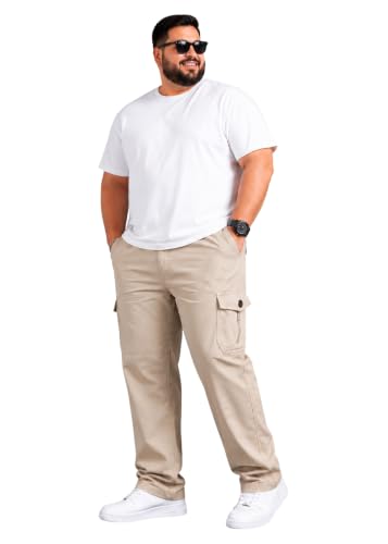 Image of INKKR Men Plus Size Cargo Pants || Plus Cargo Pants Cotton || 2XL-6XL