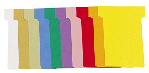 Exacompta - Ref. 57945E - Lot de 10 étuis de 100 fiches en T - indice N°1,5 - idéales pour organiser vos plannings - dimensions 45 x 53 x 36 x 15 mm - 10...