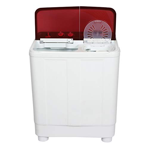 Image of Haier 7.6 kg Semi-Automatic Top Loading Washing Machine (HTW76-1159BT, Red)
