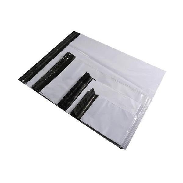 Image of Packaging material 8x12 inch x Pack of 100 | 52 Micron White Poly Bags Mailers with POD | Strong Adhesive Seal | Pouch| packaging materials for small business | Courier Bags | Plastic Pouch