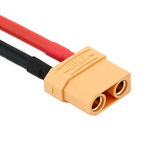 2 pares conector XT90 macho y hembra cable silicona 10cm miniatura 4