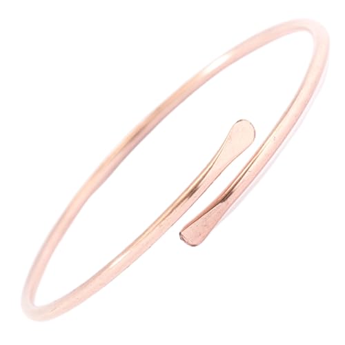 Generico Bracelet en Cuivre Pur Réglable, Coudière Unisexe pour Yoga et Méditation, Mantra, Bijoux Hippie Boho, Martelé, Empilé, Fabriqué à la Main au...
