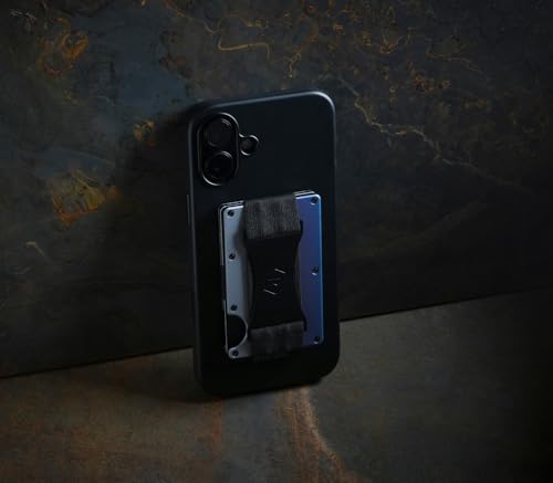 Image of Ridge Wallets for Men Compatible with Magsafe - Slim Minimalist Compact Wallet and Card Holder, RFID Protected Front Pocket Wallets for Men with Integrated Cash Strap (Burnt Titanium)