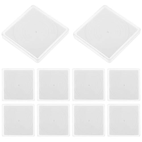GETAJGHSD 10個 硬貨収納ボックス 透明コインケース 保護カバー付き コインコレクション用 滑り止め設計 傷防止 小銭整理に