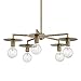 Nuvo Lighting 45923673733 Five Light Chandelier, Vintage Brass