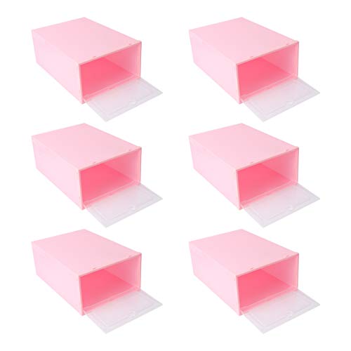 Hemoton Large Capacity Plastic Transparent Shoe Box Easy to Clean Visual Window