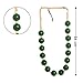 Pure Hands Chunky Resin Bead Necklace Women Green White Statement Necklace Adjustable Handmade Contemporary Fashion Jewellery Mundane Love Love and Live Collection