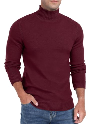 Sailwind Mens Knitted Pullover Sweater Casual Mock Turtleneck Raglan Sweater3