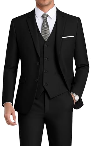 WEEN CHARM Suits for Men,3 Piece Slim Fit Suit Set