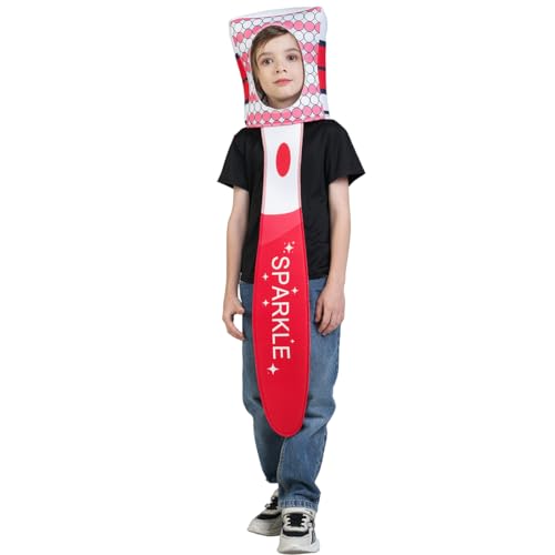 Disfraz infantil de pasta dental y cepillo de dientes miniatura 3