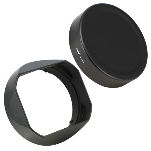 Haoge LH-S245N Pare-soleil carré en métal pour objectif Sony FE 50 mm F2.5 G FE 40 mm F2.5 G FE 24 mm F2.8 G, RX1/RX1RII/RX1R2/RX1RIII/M3, abat-jour avec capuchon