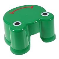 BESTOYARD Children's Non-slip Plastic Step Stool Thickened Cartoon Frog and Pig Design Small Bathroom Foot Stool for Kids, Portable Green Plastic Bench for Family Use