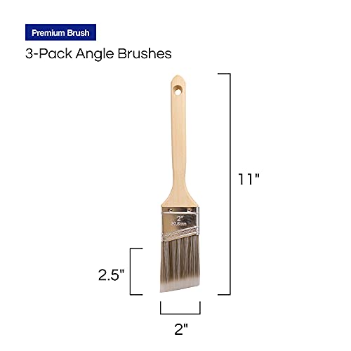 Pro Grade - Paint Brushes - 3Ea - Paint Brush Set #TOP3