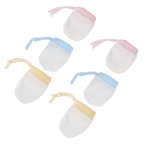 4Pairs Scratching Gloves for Newborns Ice Silk Mittens Friendly Lightweight for Summer Use Keeps Hands Clean