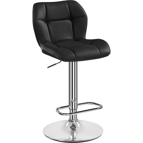 Yaheetech Tabouret de Bar Réglable en Hauteur Moderne,Chaise de Bar en Similicuir et...