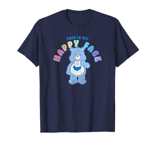 Care Bears Grumpy Bear Rainbow Text This Is My Happy Face T-Shirt