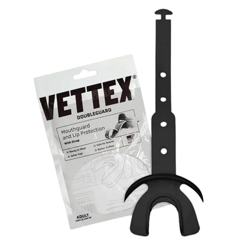 Vettex Doubleguard Mouthguard with Lip Protection - Black Pack of 1