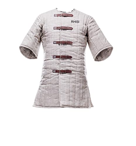 RHISI Cotton Padded Gambeson short sleeve wear new adult size padded clothing wear new white color wear new (xl 54x34x12 in)