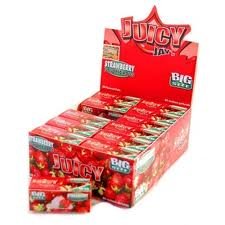 Juicy Jay's Strawberry Rolls - Big Size. 1 Box of 24 Rolls in Premier Life Packaging